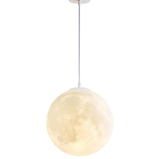 3D Printed Moon Pendant Lamp, Gift for Child, Adjustable Cable Ceiling Moon Light, 110V/220V, 7.9"-11.8"